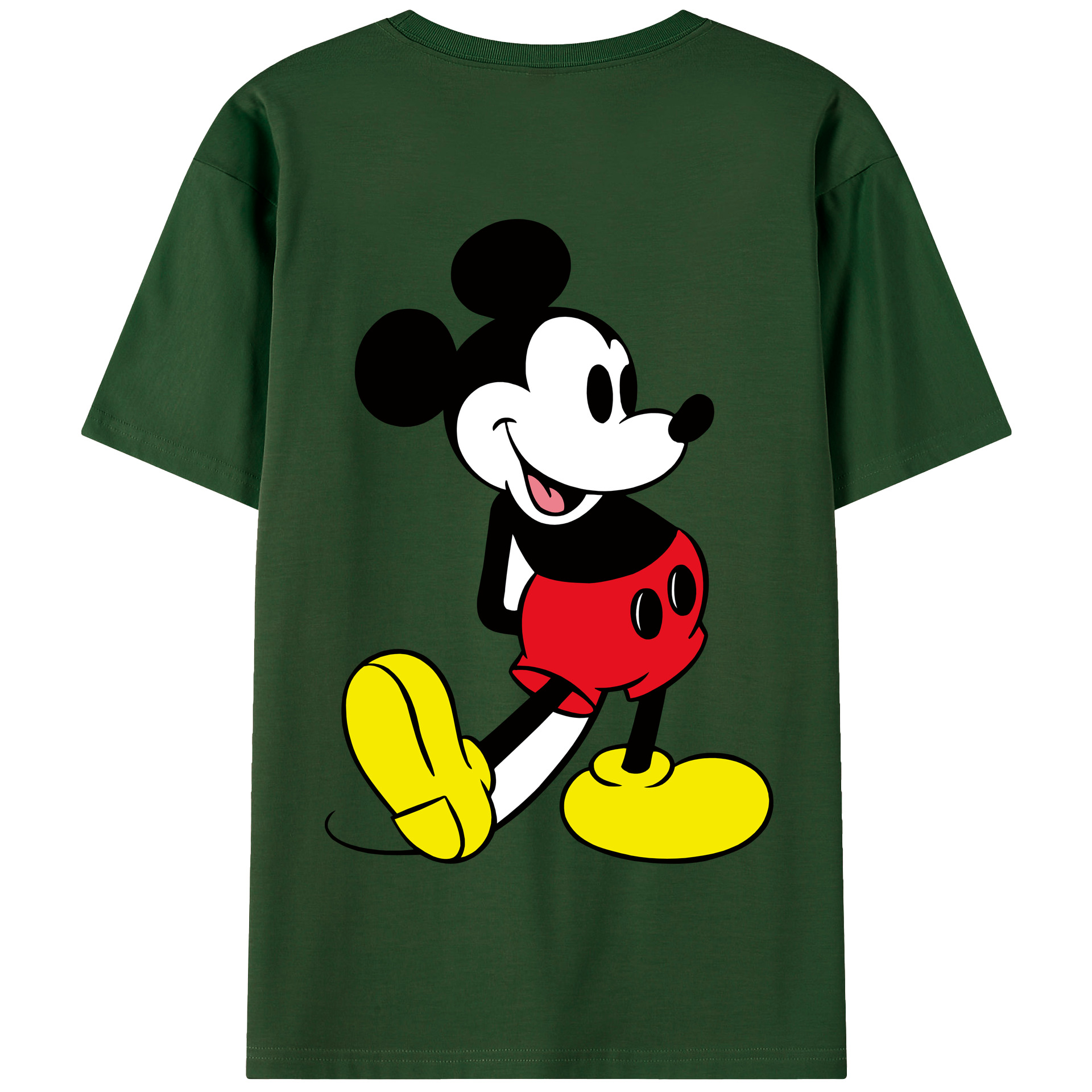 （画像用） ミッキーマウス Mickey Mouse 綿100％半袖Tシャツ（背面プリント）